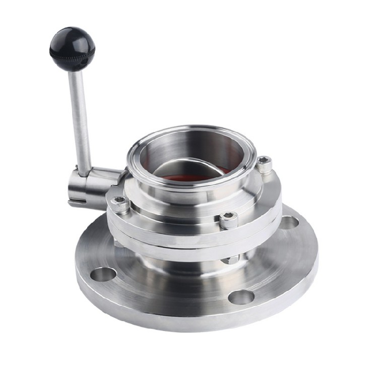 Flanged quick-loading butterfly valve