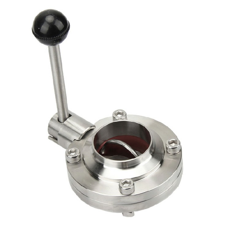 Handle welded butterfly valve