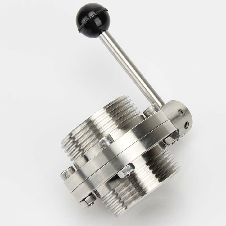 External screw butterfly valve